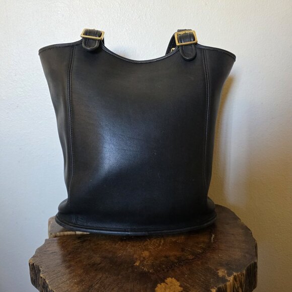 Vintage COACH LEGACY LARGE SHOPPER Black Leather Shoulder Bag Purse 9090 USA - Picture 10 of 16